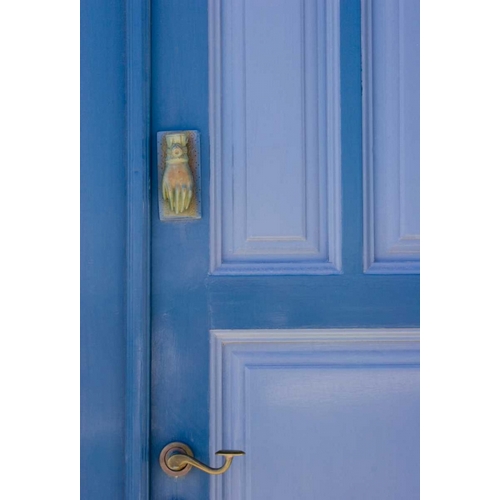 Greece, Santorini Blue door with knocker